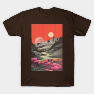 Aged Elegance in Bloom Vintage Nature Aesthetic Art T-Shirt